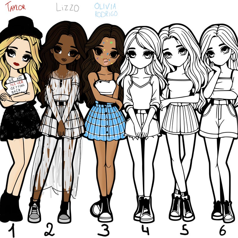 a group of girls realistic