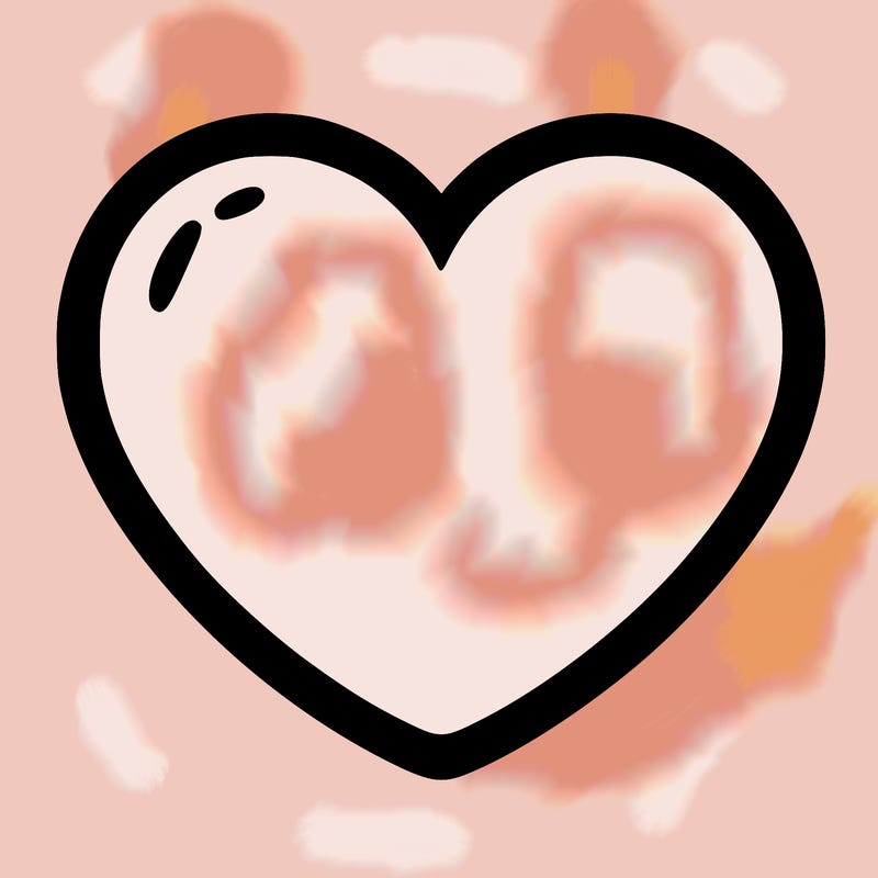 a blank heart