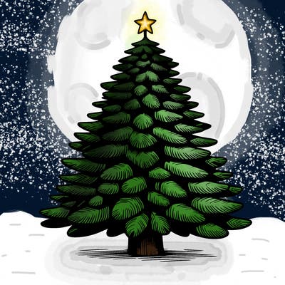 -realistic christmas tree