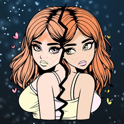 realistic girl split