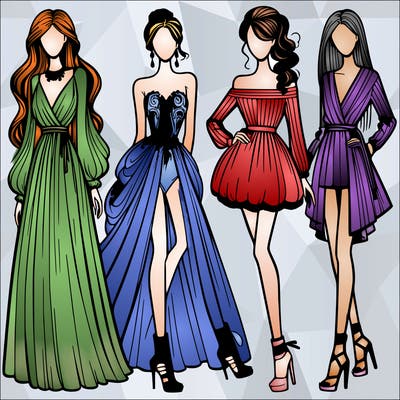 fashion models dresses