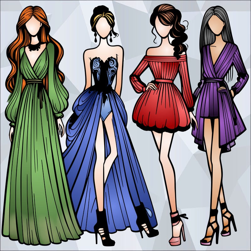 fashion models dresses