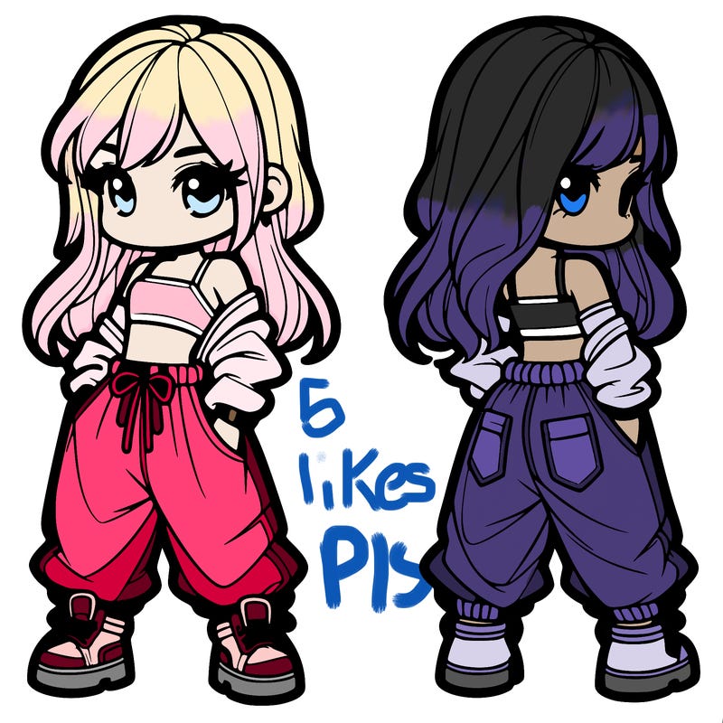 girl in crop top and baggy pants