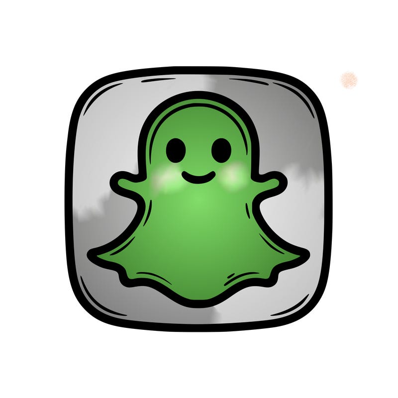 realistic snapchat logo