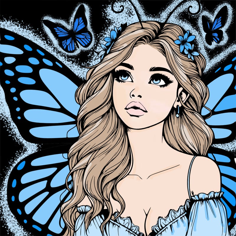 butterfly fairy realistic girl