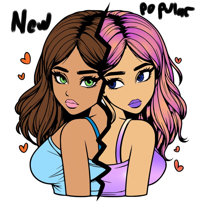 realistic girl split