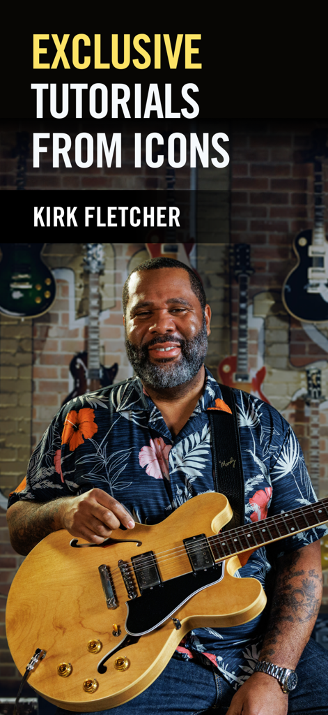 Guitarist Kirk Fletcher featured in exclusive guitar tutorials on the Gibson app