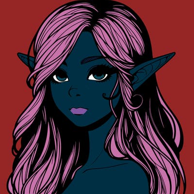 elf girl realistic dark fantasy