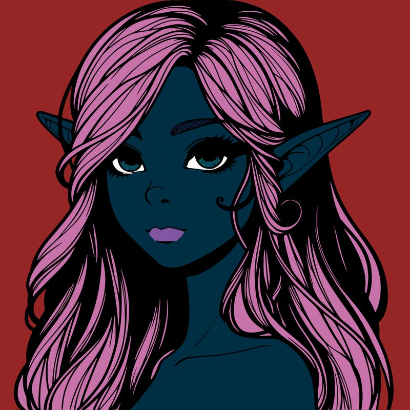 elf girl realistic dark fantasy