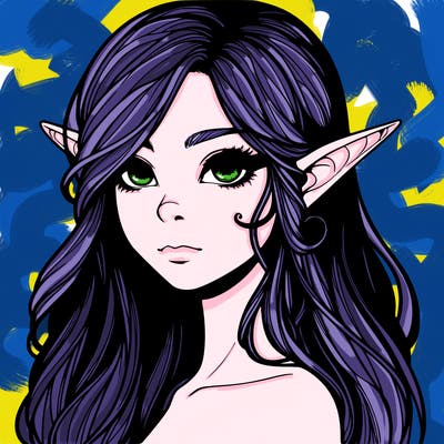 elf girl realistic dark fantasy