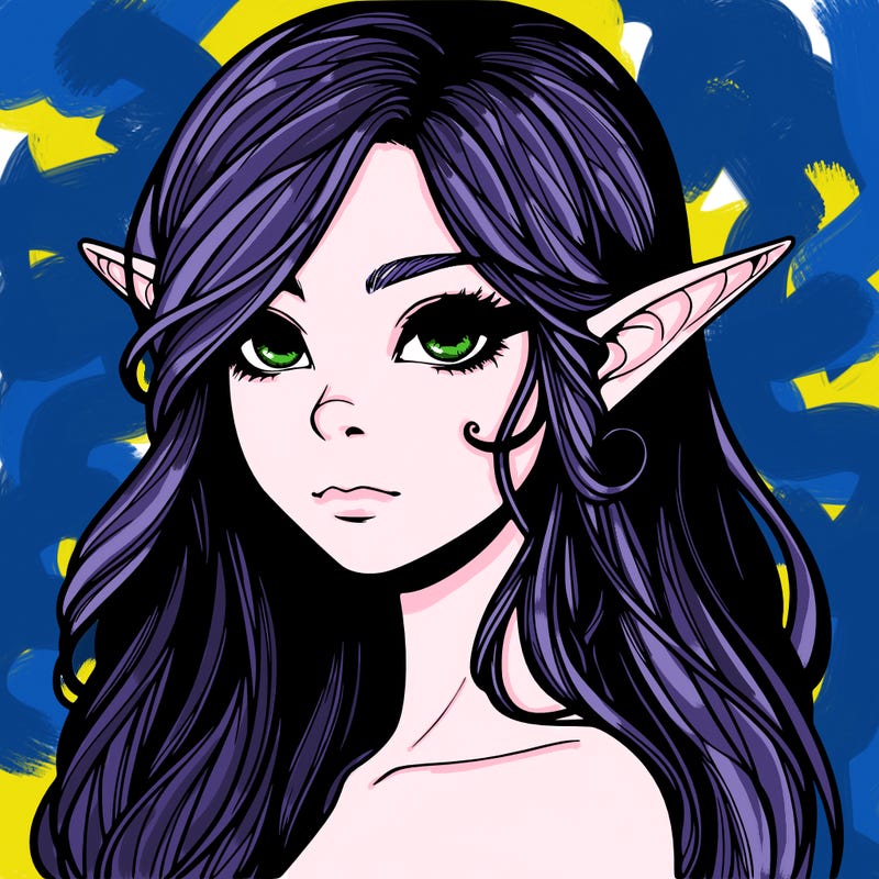 elf girl realistic dark fantasy