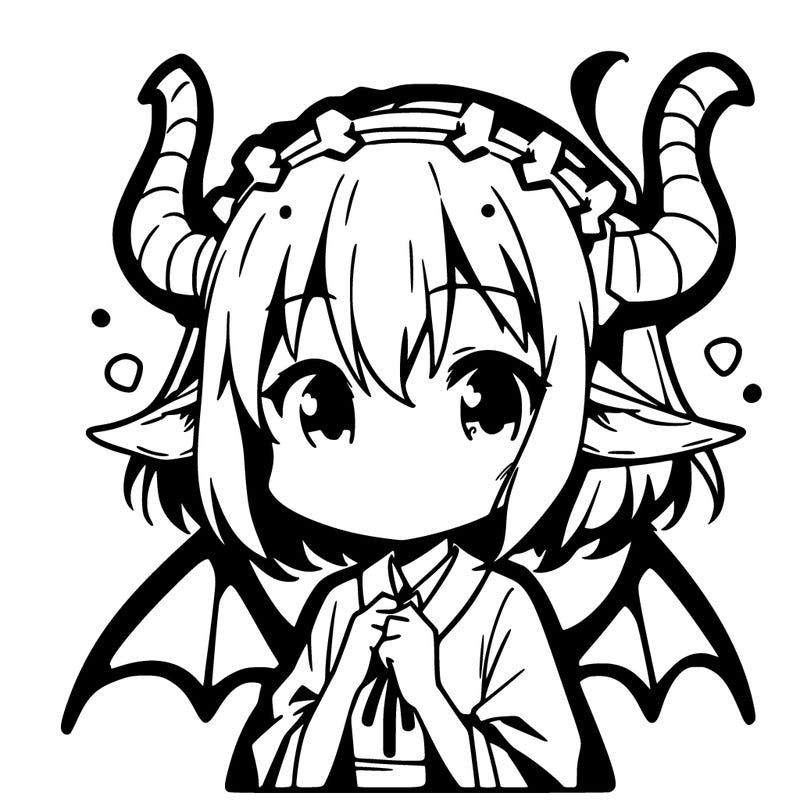 shy anime dragon girl