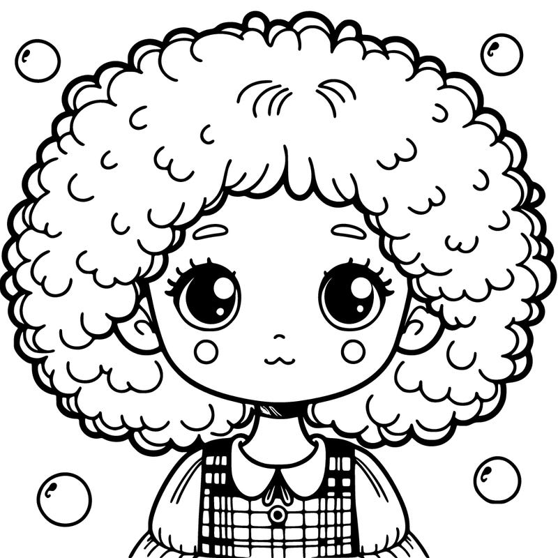 girl with puffy hair