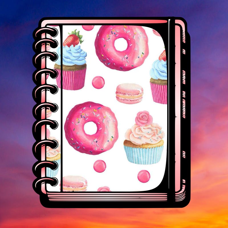 blank, realistic notebook