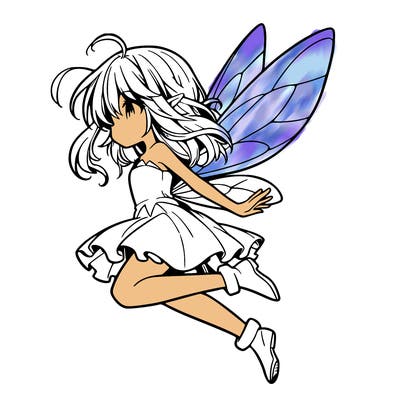 manga fairy flying