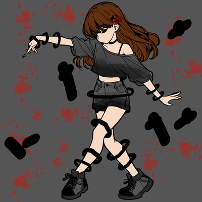 realistic girl danceing