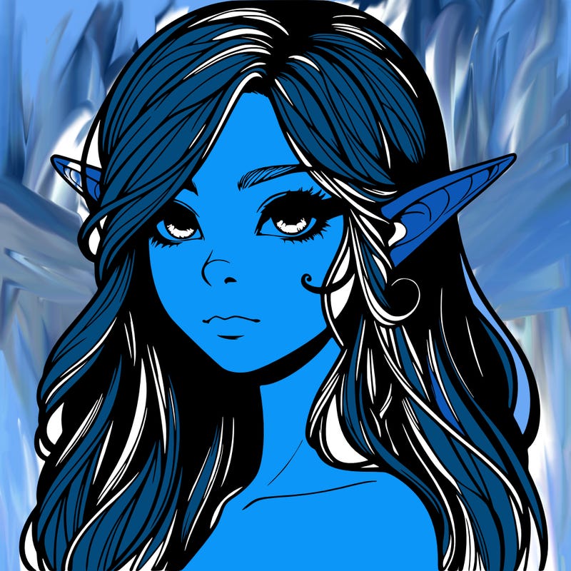 elf girl realistic dark fantasy