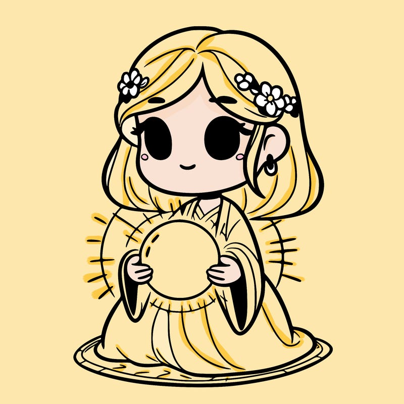 girl with a glowing orb