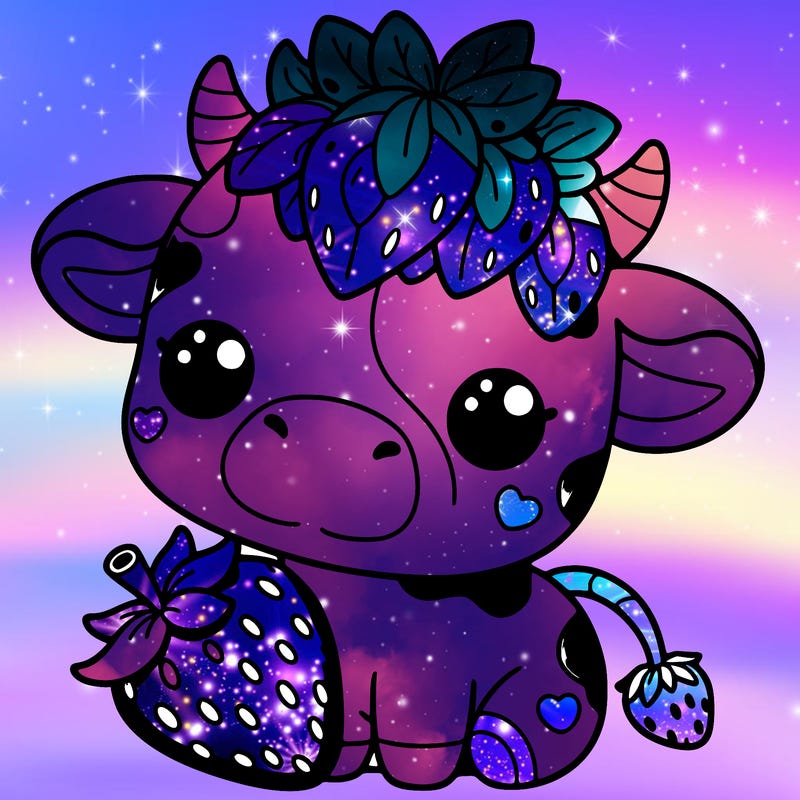 cute strawberry cow