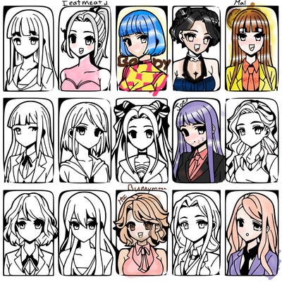 girls that look diffrent anime