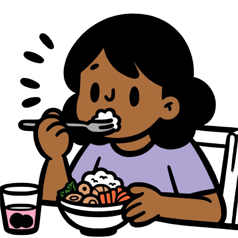 person eating food