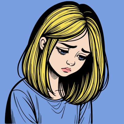 realistic sad girl
