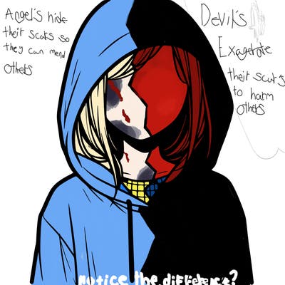faceless girl in hoodie