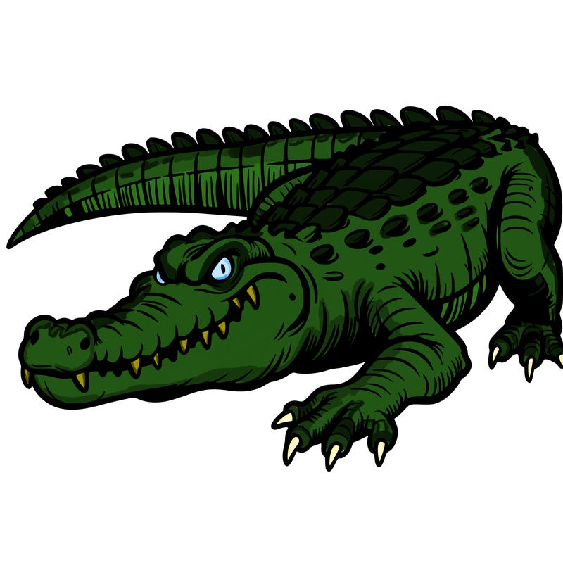 a terrifying crocodile