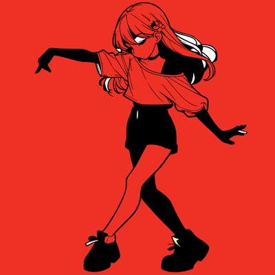 realistic girl danceing