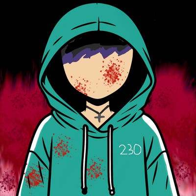 faceless girl in hoodie