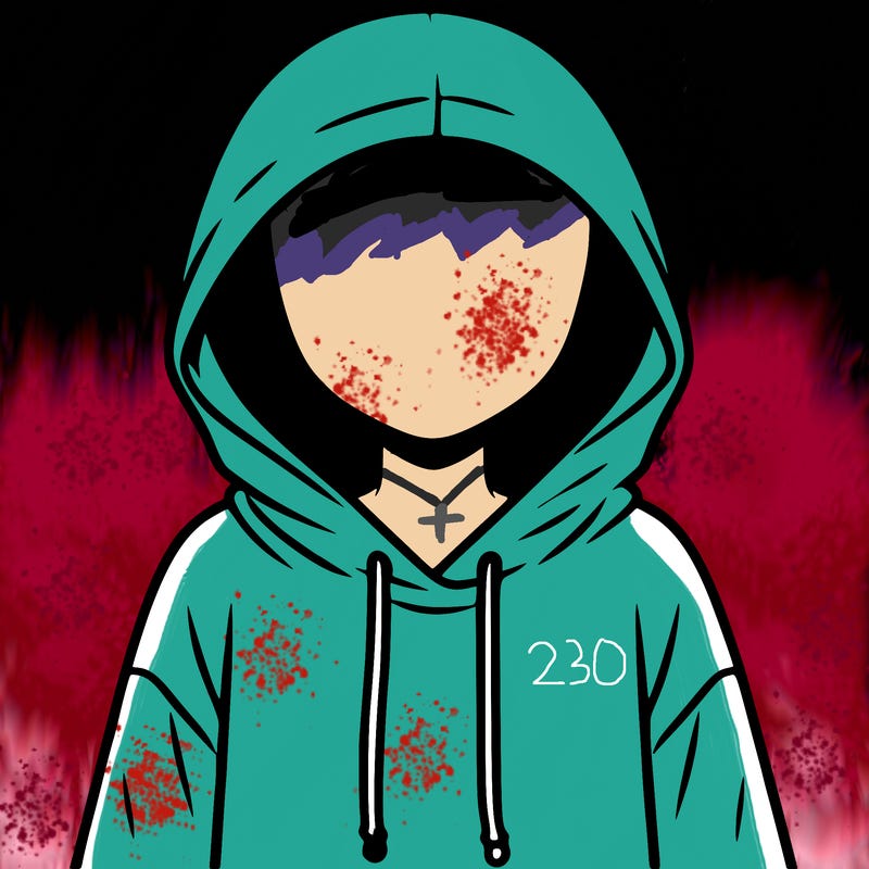 faceless girl in hoodie