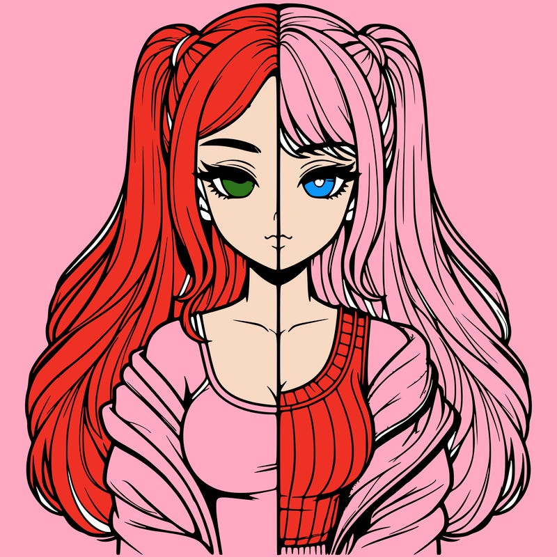 realistic girl split