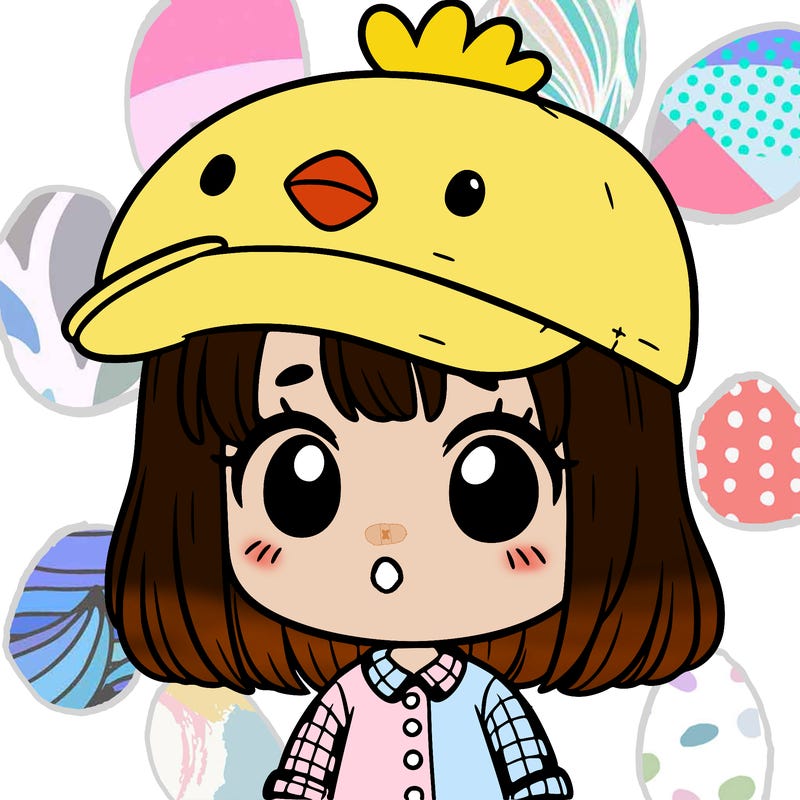 cute girl with chicken hat