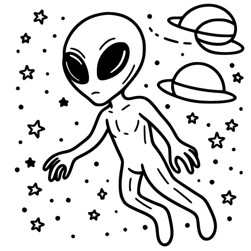 alien in space