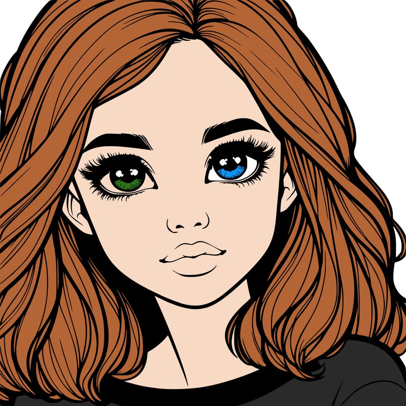 realistic girl whith cute eyes