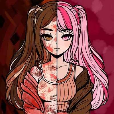 realistic girl split