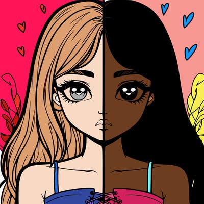 realistic girl split