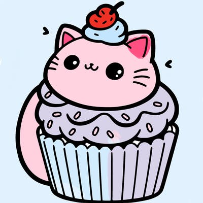 a cupcake cat