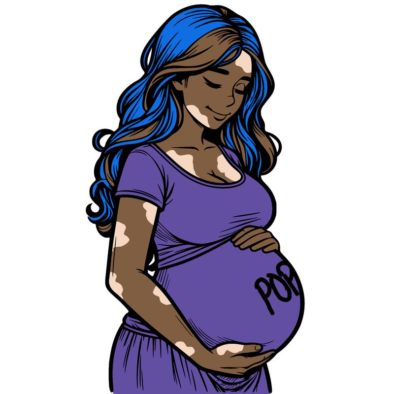 woman heavily pregnant realistic