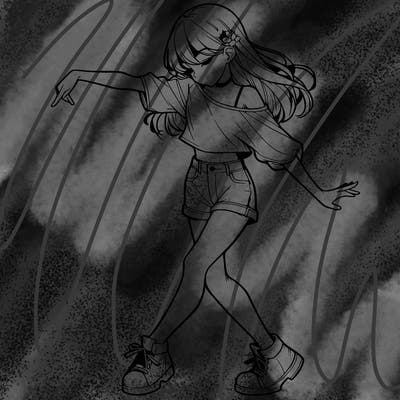 realistic girl danceing