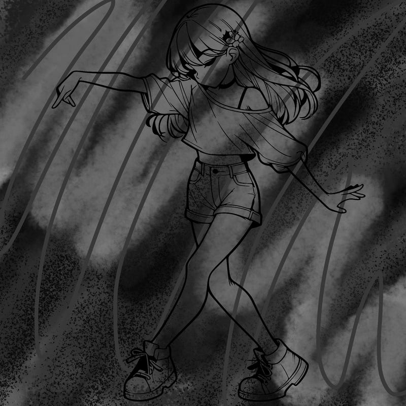 realistic girl danceing