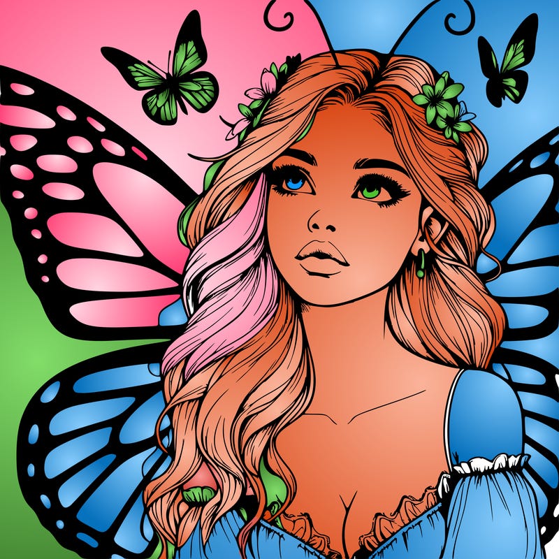 butterfly fairy realistic girl