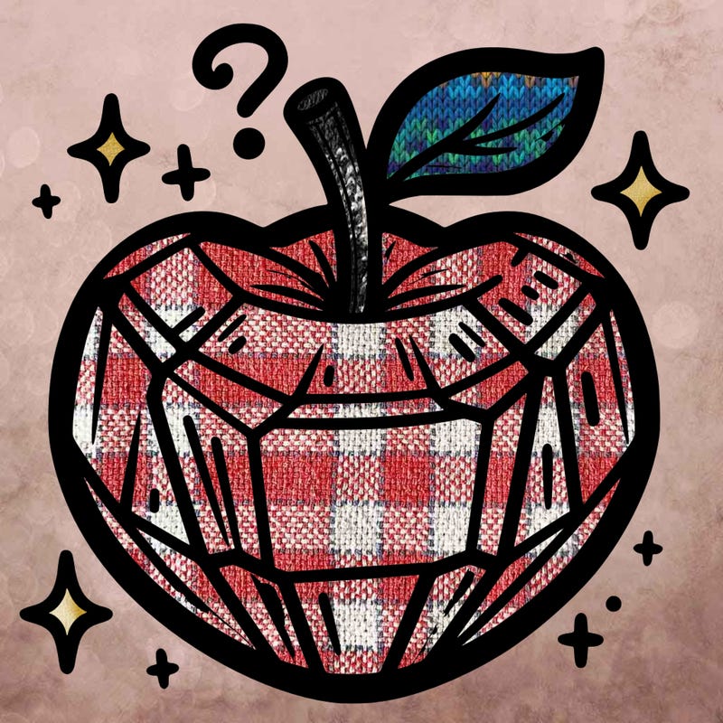 very shiny crystal apple