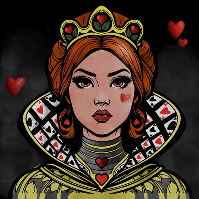 realistic queen of harts