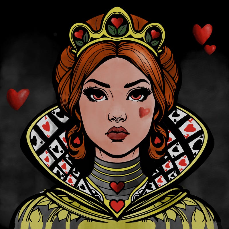 realistic queen of harts