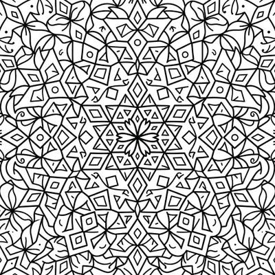 Dive into a world of geometric fun with this engaging tessellation mandala designed especially for kids. Its repeating patterns and clear lines offer a delightful and educational coloring experience for young artists.