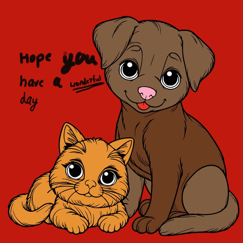 realistic cat and dog