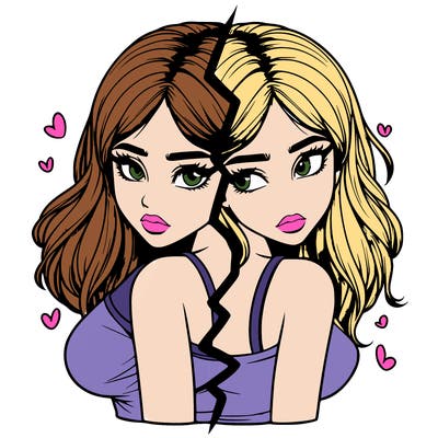 realistic girl split