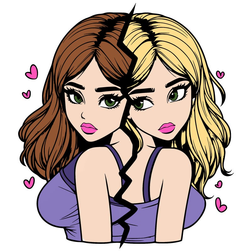 realistic girl split