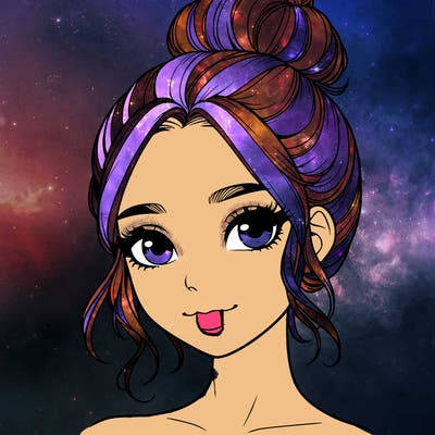 realistic pretty girl with hair in bun